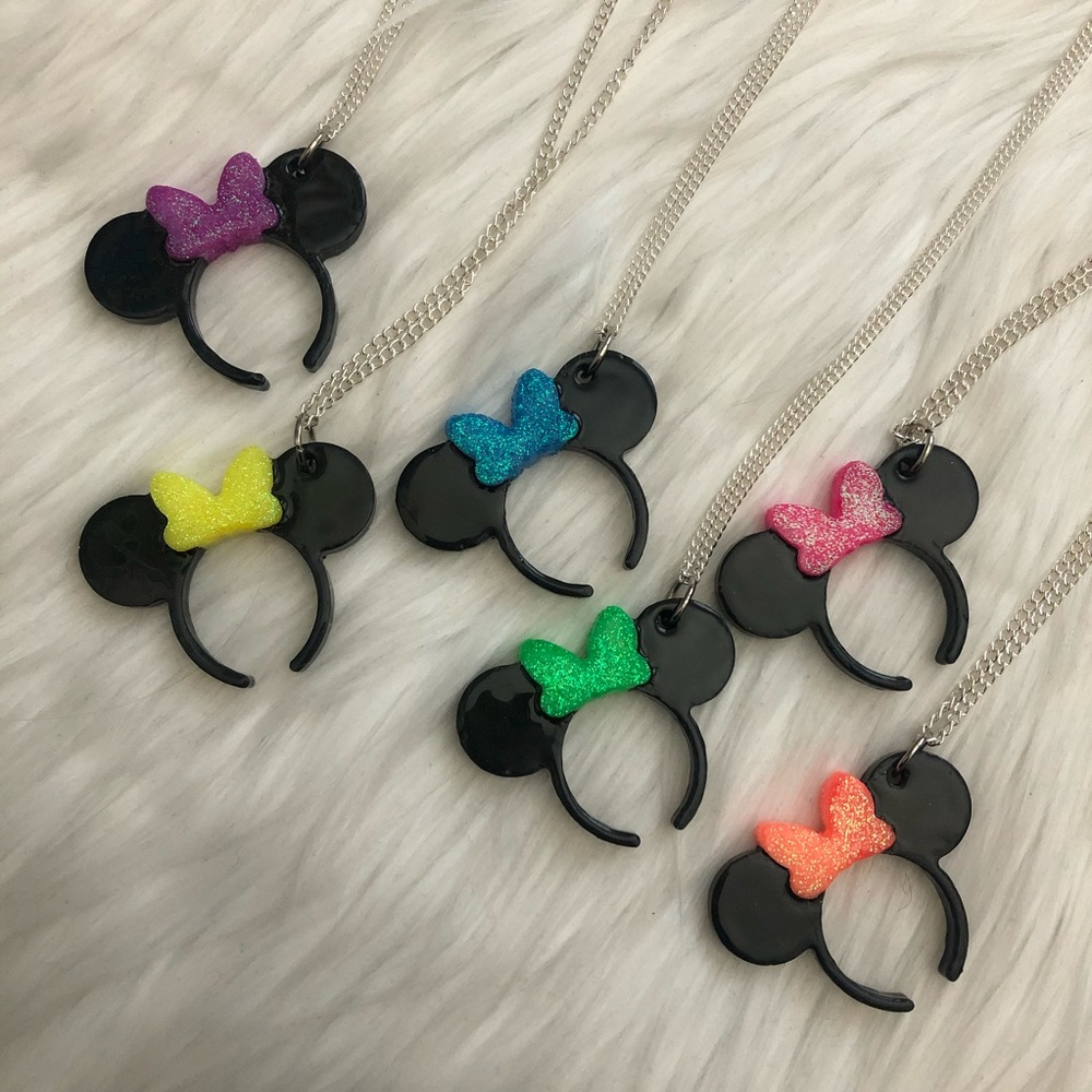 Ritzee Rebel Mouse Ears Necklace - Neon Glow Collection